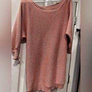 bebe Off-the-Shoulder Pink Sweater